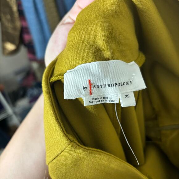 Anthropologie Ponte Flare Pants Chartreuse Size XS - Picture 8 of 8